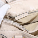 Chloe Paddington Hand Bag Leather Beige Gold Silver Auth ki6776M-26