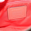 Coach Signature Shoulder Bag PVC 2way Beige Silver Auth ki6777A-19