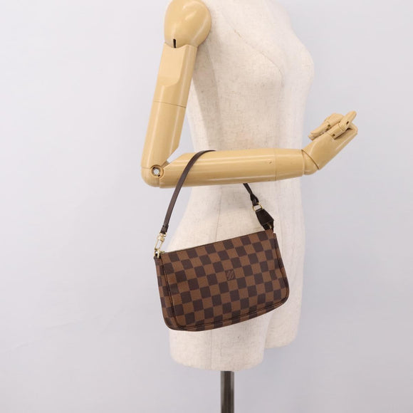 LOUIS VUITTON Damier Ebene Pochette Accessoires Pouch N41206 LV Auth ki6780V