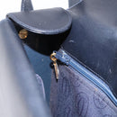 CARTIER Sapphire Line Shoulder Bag Leather Black Gold Auth ki6781A-20