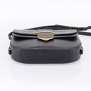 CARTIER Sapphire Line Shoulder Bag Leather Black Gold Auth ki6781A-5