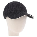 FENDI Zucca Canvas Baseball Cap Black Auth ki6782M-1