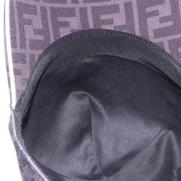 FENDI Zucca Canvas Baseball Cap Black Auth ki6782M