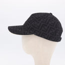 FENDI Zucca Canvas Baseball Cap Black Auth ki6782M-3