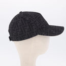 FENDI Zucca Canvas Baseball Cap Black Auth ki6782M-4