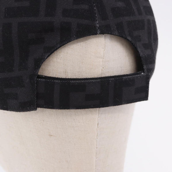 FENDI Zucca Canvas Baseball Cap Black Auth ki6782M