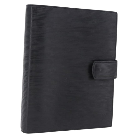 LOUIS VUITTON Epi Agenda GM Day Planner Cover Black R20212 LV Auth ki6783V