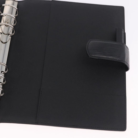 LOUIS VUITTON Epi Agenda GM Day Planner Cover Black R20212 LV Auth ki6783V