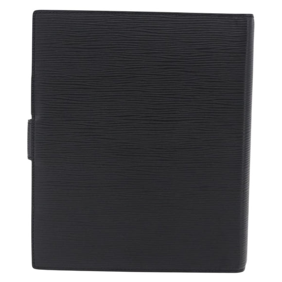 LOUIS VUITTON Epi Agenda GM Day Planner Cover Black R20212 LV Auth ki6783V