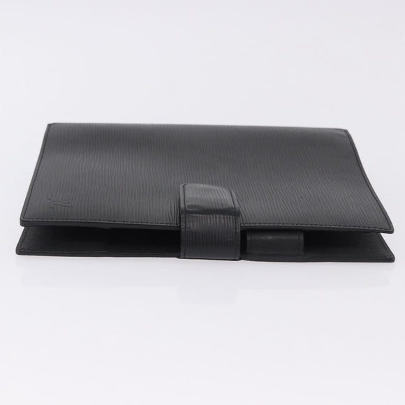 LOUIS VUITTON Epi Agenda GM Day Planner Cover Black R20212 LV Auth ki6783V