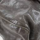 Miu Miu Hand Bag Leather 2way Gray Gold Auth ki6785M-15