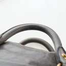 Miu Miu Hand Bag Leather 2way Gray Gold Auth ki6785M-8