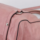 Miu Miu Hand Bag Leather 2way Pink Silver Auth ki6786M-9