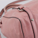 Miu Miu Hand Bag Leather 2way Pink Silver Auth ki6786M-16