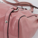 Miu Miu Hand Bag Leather 2way Pink Silver Auth ki6786M-17