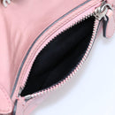 Miu Miu Hand Bag Leather 2way Pink Silver Auth ki6786M-24