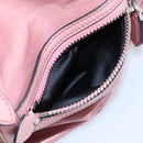 Miu Miu Hand Bag Leather 2way Pink Silver Auth ki6786M-25