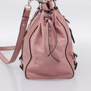 Miu Miu Hand Bag Leather 2way Pink Silver Auth ki6786M-4