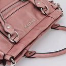 Miu Miu Hand Bag Leather 2way Pink Silver Auth ki6786M-6