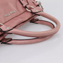 Miu Miu Hand Bag Leather 2way Pink Silver Auth ki6786M-7