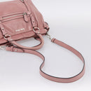 Miu Miu Hand Bag Leather 2way Pink Silver Auth ki6786M-8