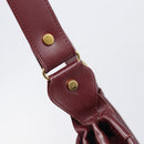 CARTIER Must Line Shoulder Bag Leather Bordeaux Gold Auth ki6787A-14