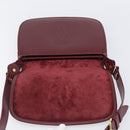 CARTIER Must Line Shoulder Bag Leather Bordeaux Gold Auth ki6787A-15