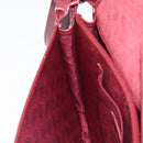 CARTIER Must Line Shoulder Bag Leather Bordeaux Gold Auth ki6787A-19