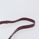CARTIER Must Line Shoulder Bag Leather Bordeaux Gold Auth ki6787A-8