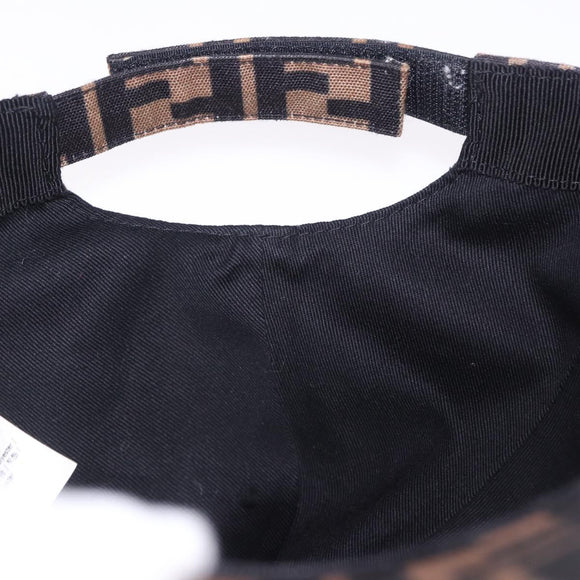 FENDI Zucca Canvas Cap Brown Black Auth ki6793M