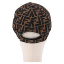 FENDI Zucca Canvas Cap Brown Black Auth ki6793M-2