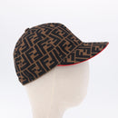 FENDI Zucca Canvas Cap Brown Black Auth ki6793M-4