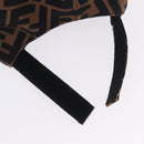 FENDI Zucca Canvas Cap Brown Black Auth ki6793M-7
