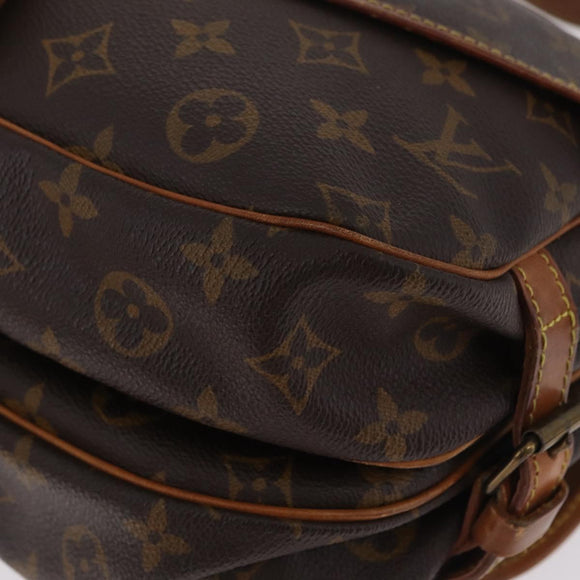 LOUIS VUITTON Monogram Saumur 30 Shoulder Bag M42256 LV Auth ki6796