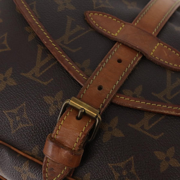 LOUIS VUITTON Monogram Saumur 30 Shoulder Bag M42256 LV Auth ki6796