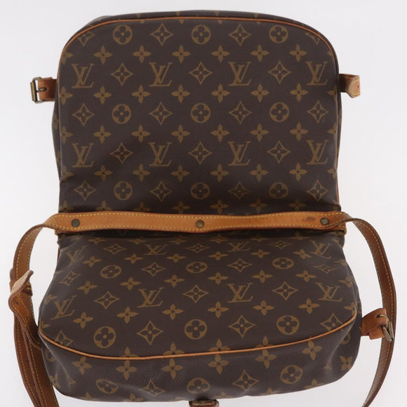 LOUIS VUITTON Monogram Saumur 30 Shoulder Bag M42256 LV Auth ki6796