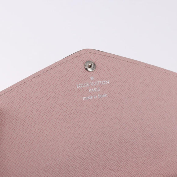 LOUIS VUITTON Epi Portefeuille Sarah Wallet Rose Valerine M61216 LV Auth ki6797V