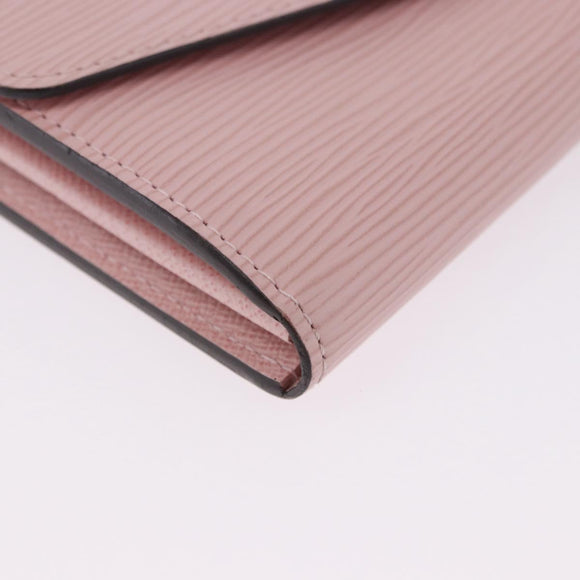 LOUIS VUITTON Epi Portefeuille Sarah Wallet Rose Valerine M61216 LV Auth ki6797V