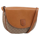 CELINE Macadam Canvas Shoulder Bag PVC Beige Gold Auth ki6798V-1