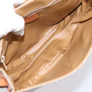 CELINE Macadam Canvas Shoulder Bag PVC Beige Gold Auth ki6798V-11