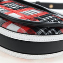 BURBERRY Nova Check Shoulder Bag Canvas Red Gold Auth ki6799M-16
