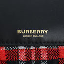 BURBERRY Nova Check Shoulder Bag Canvas Red Gold Auth ki6799M-19