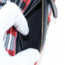 BURBERRY Nova Check Shoulder Bag Canvas Red Gold Auth ki6799M-21