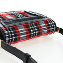 BURBERRY Nova Check Shoulder Bag Canvas Red Gold Auth ki6799M-6