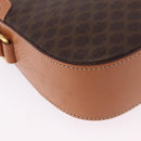 CELINE Macadam Canvas Shoulder Bag PVC Leather Brown Gold Auth ki6803V-10