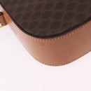 CELINE Macadam Canvas Shoulder Bag PVC Leather Brown Gold Auth ki6803V-12