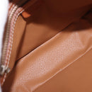 CELINE Macadam Canvas Shoulder Bag PVC Leather Brown Gold Auth ki6803V-17