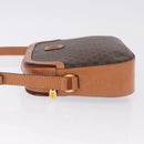 CELINE Macadam Canvas Shoulder Bag PVC Leather Brown Gold Auth ki6803V-5
