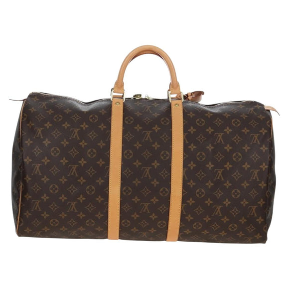 LOUIS VUITTON Monogram Keepall 55 Boston Bag M41424 LV Auth ki6805M