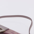 FENDI Zucchino Canvas Mini Mamma Baguette Bag Purple Silver Auth ki6806M-8